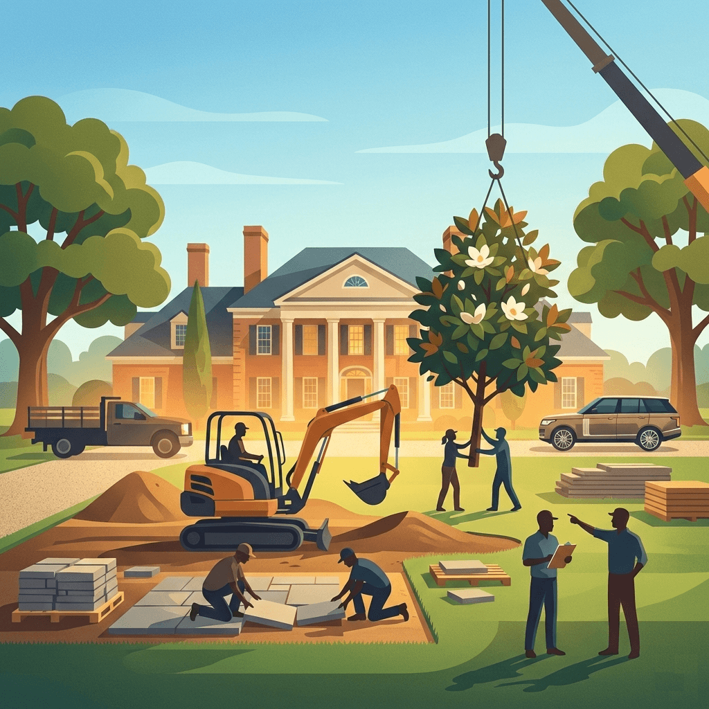 Professional landscape project managed by Vantesso — an example of the outdoor transformation projects we oversee